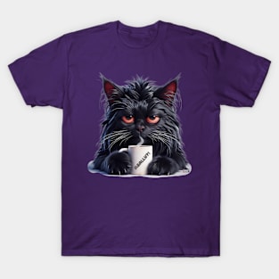 Really?! Coffee Cat by focusln T-Shirt